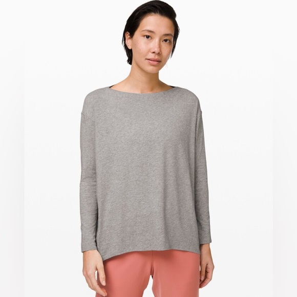lululemon athletica Tops - NEW Back in Action Long Sleeve Grey Size 4